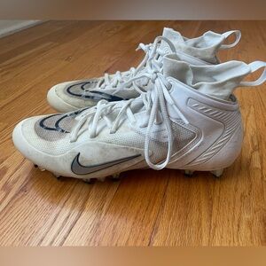 Nike Alpha Hurache 8 Elite React Lacrosse White Cleats